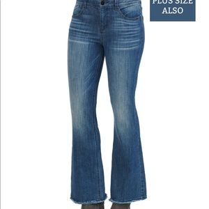 NWT Raw frayed hem flare/bootcut jean